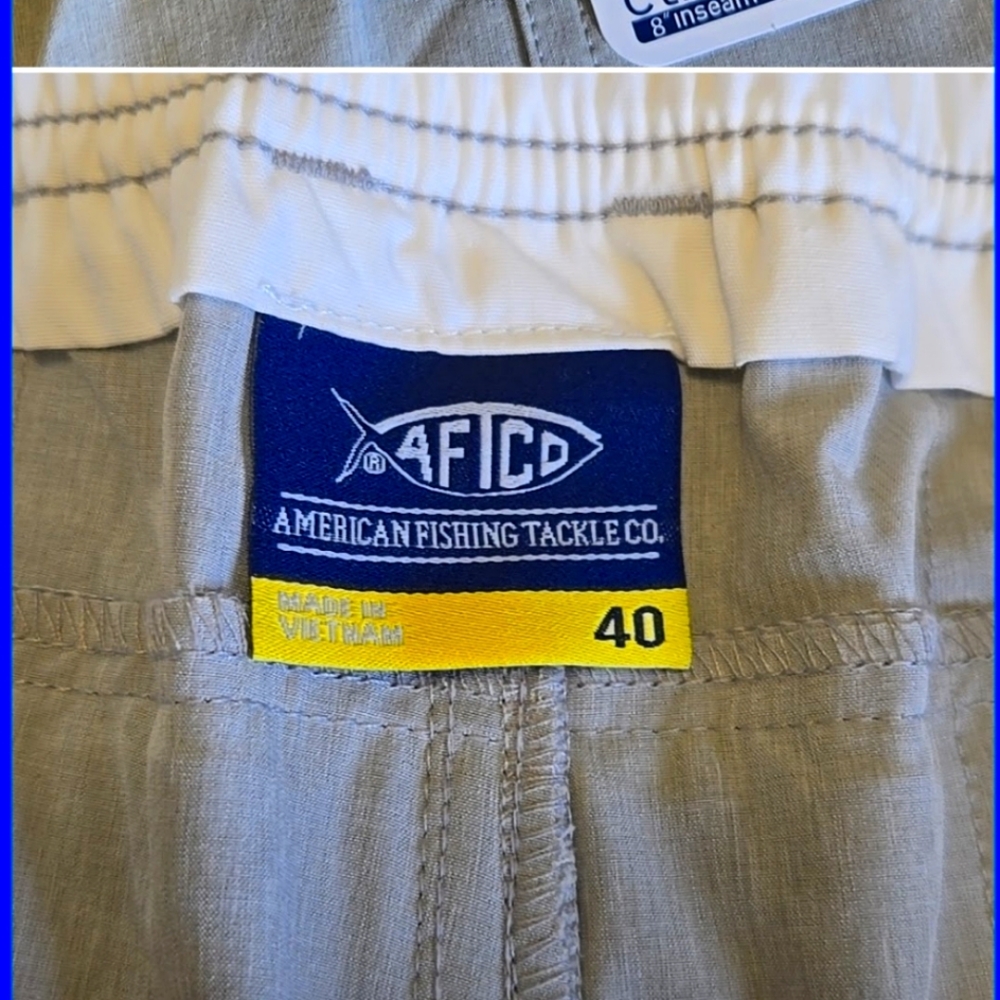 American Fishing Tackle Company AFTCO Nylon Shorts  - Tan - Size 40